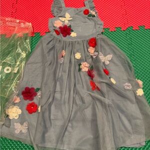 Mini Boden Blue Dress size 8-9 NWT